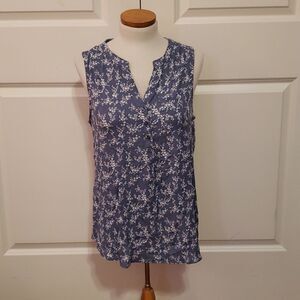 Stitch Fix | Market & Spruce Prat‎ Henley Sleeveless Top Blue Size Large NWT
